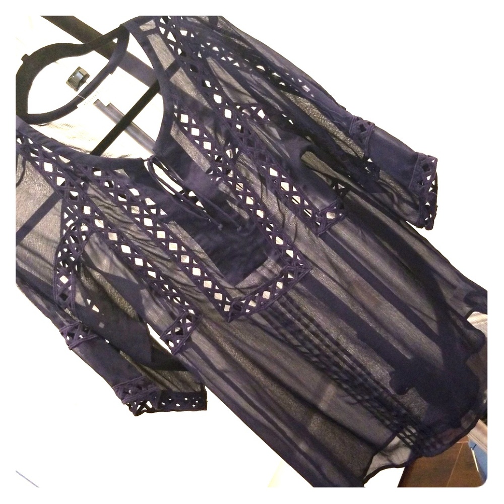 Navy Blue Coverup
